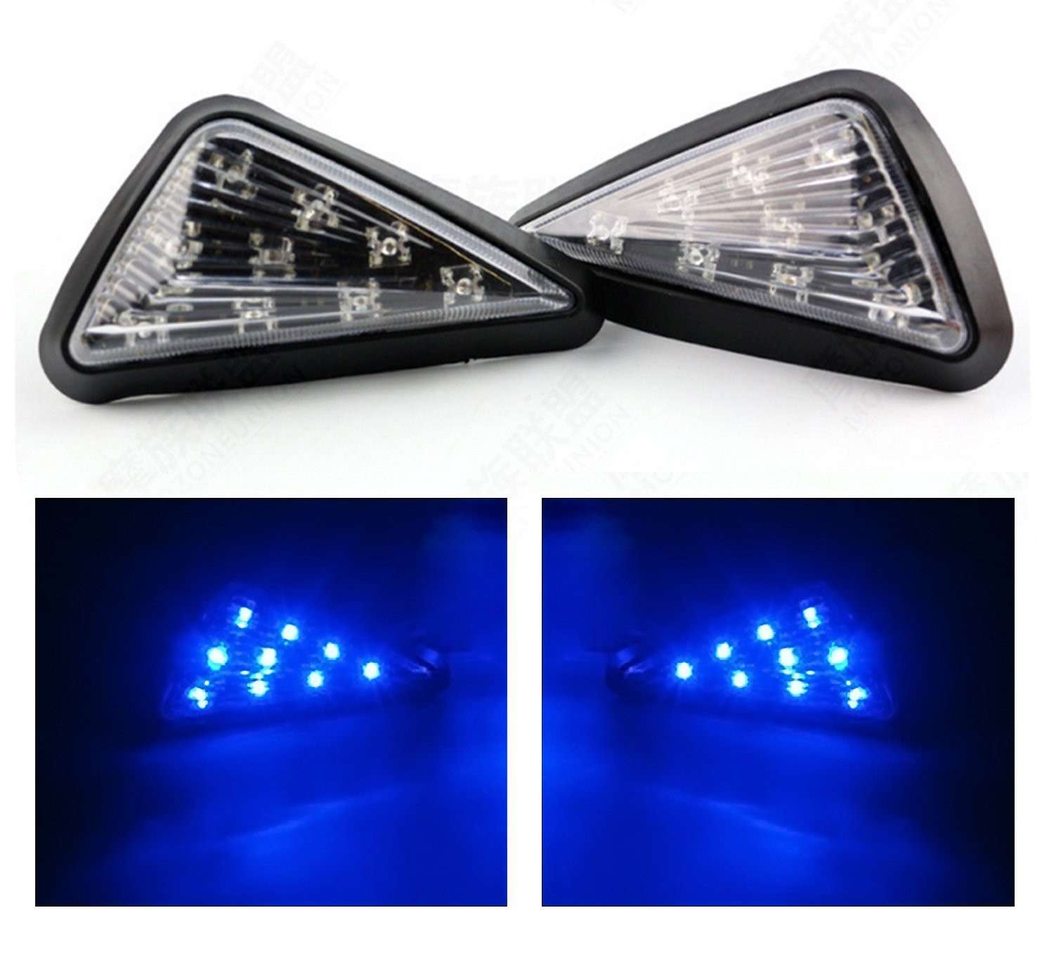 Pisca-Pisca LED TASWK Triângulo Azul TSKMTL01 - Segurança e Estilo para Sua Moto