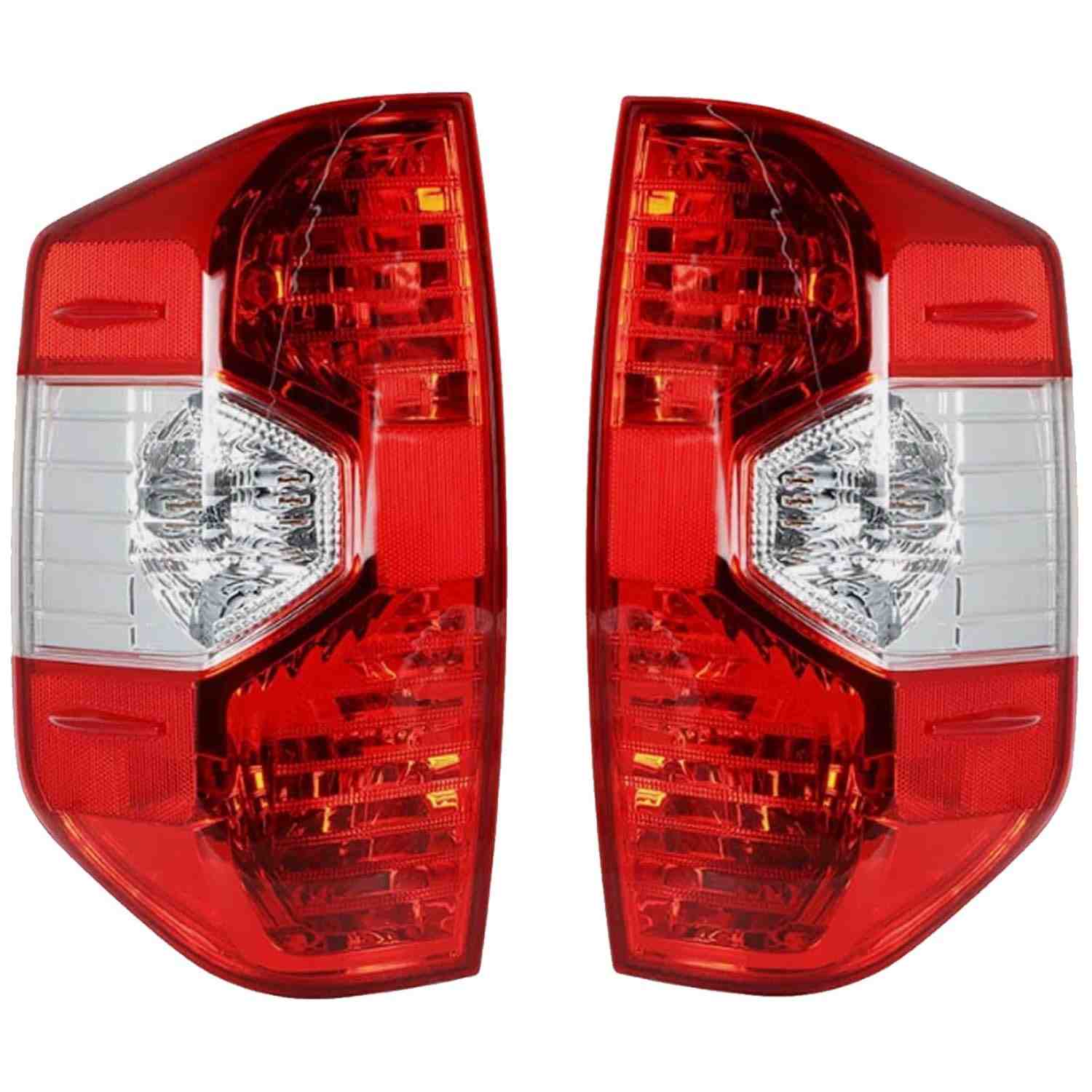 Luzes Traseiras LED Toyota Tundra 2014-2020 - Segurança e Estilo com Lente Vermelha