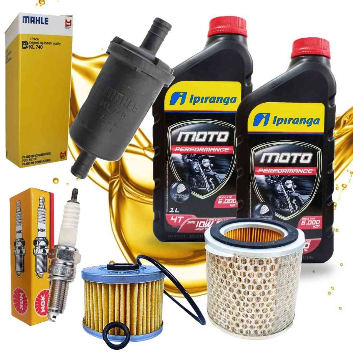 Kit Revisão Completa XRE 300: Óleo Ipiranga, Filtros Valflex/Vedamotors e Vela NGK (2009-2012)