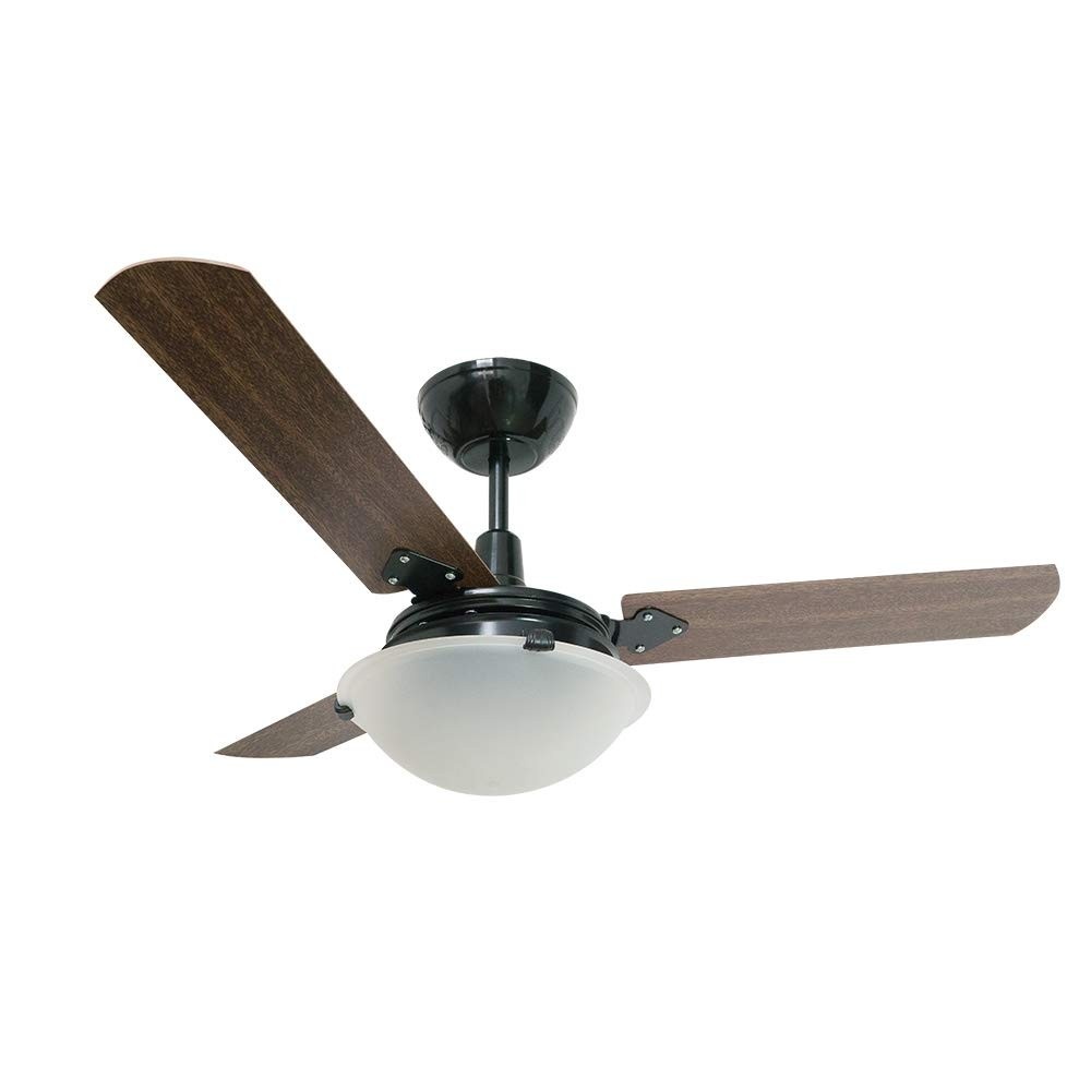Ventilador de Teto Citrino 220V 3 Pás Tron Preto - Moderno e Silencioso com Luz