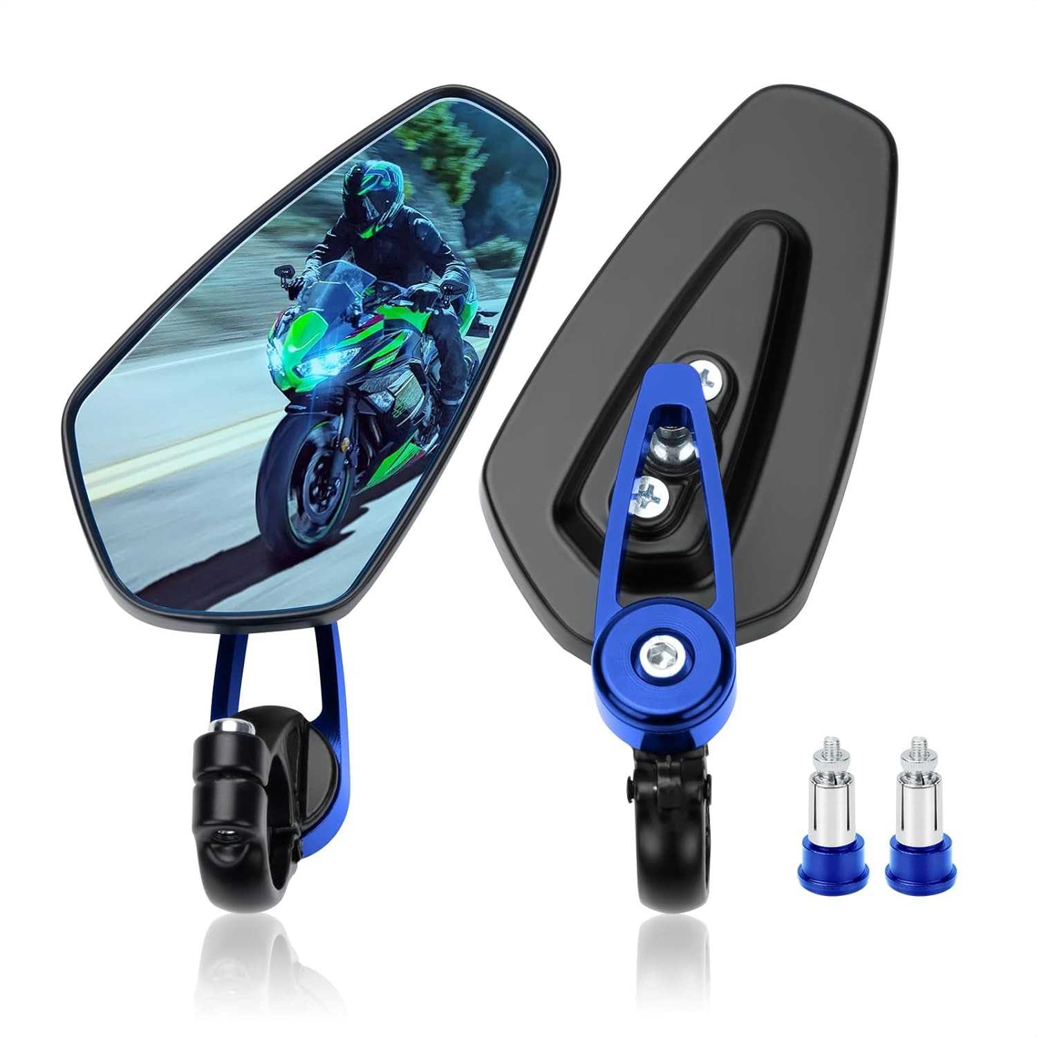 Espelhos de Guidão LKV para Moto: Visibilidade Superior e Estilo para Honda, Kawasaki, Yamaha e Mais!