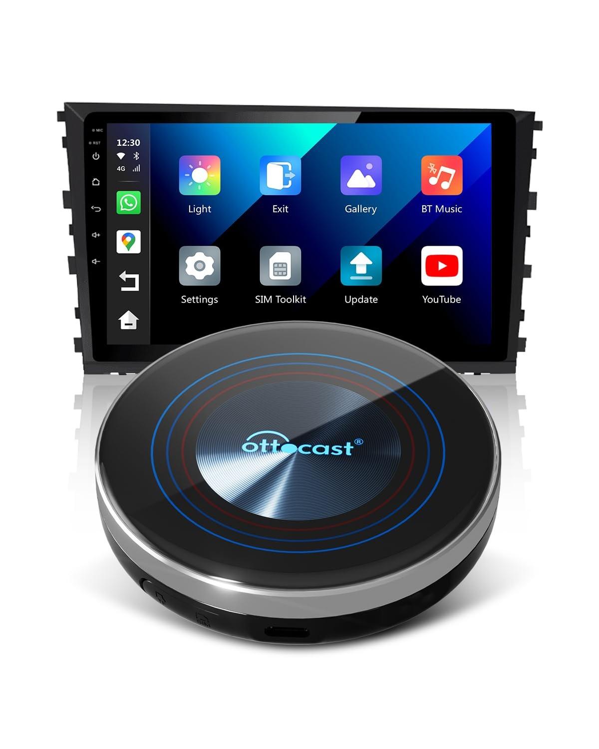 OTTOCAST i3: Transforme seu Carro com Android 13 e CarPlay Sem Fio | Assista YouTube, Netflix e Mais!