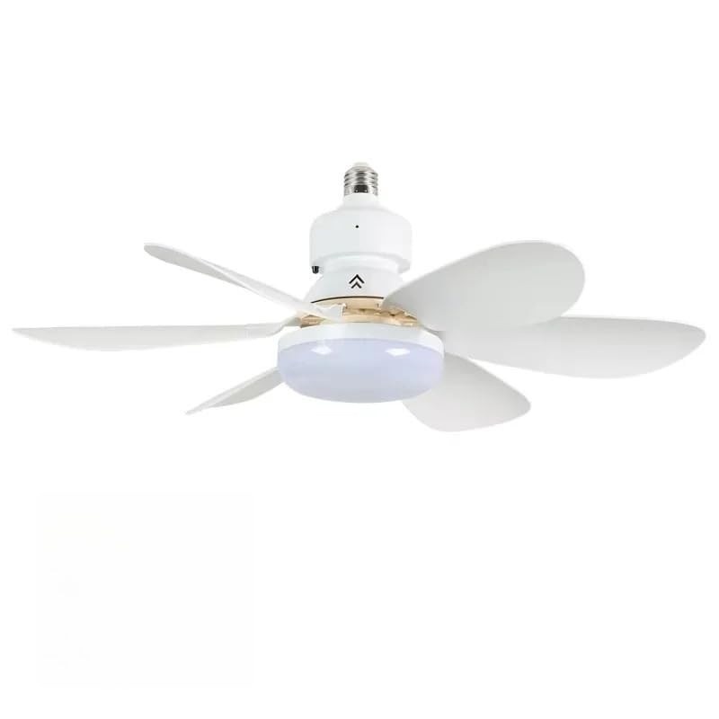 Ventilador de Teto 80W Lâmpada 3 Cores E27 Silencioso Bivolt 2 em 1 Controle Remoto PREMIUM(80W 52CM)