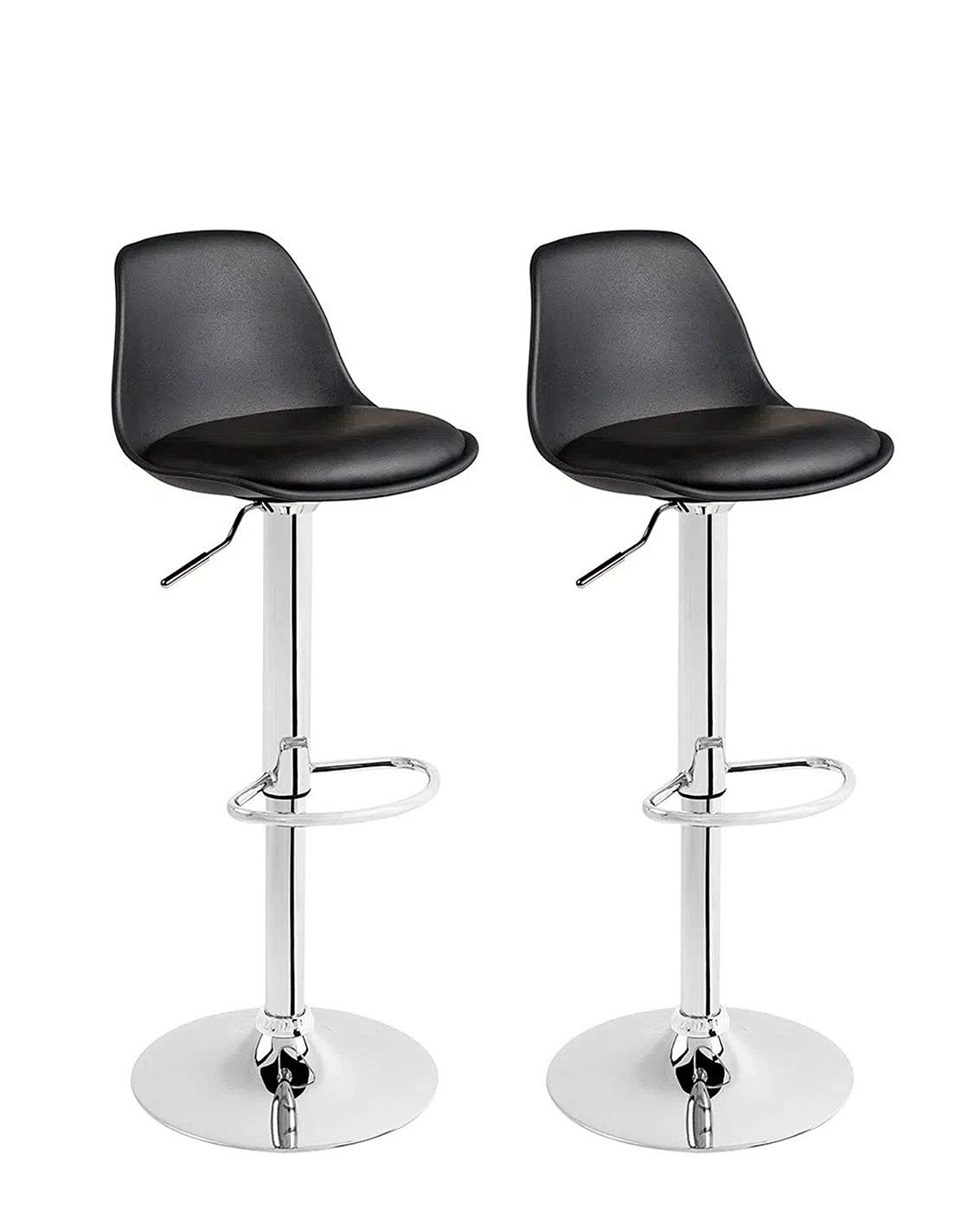 Kit 2 Banquetas Giratórias Eames com Ajuste de Altura - Ideal para Cozinha e Área Gourmet