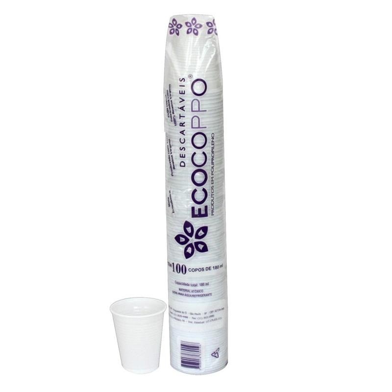 Ecocoppo 180ml: Copos Descartáveis Econômicos (100und)