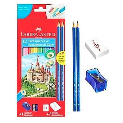 Ecolápis Faber-Castell: Kit Completo com 12 Cores!