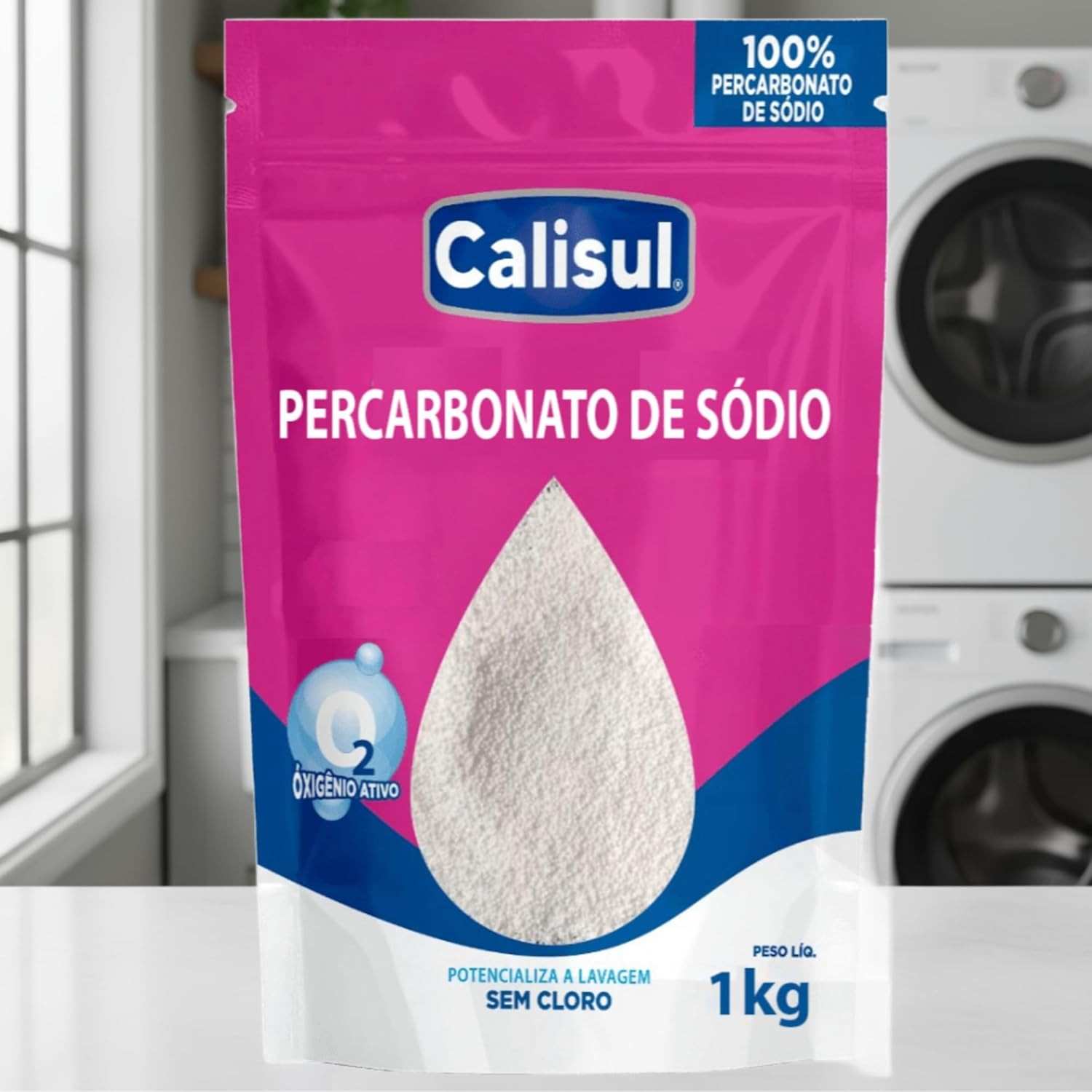 Percarbonato de Sódio 1kg - Alvejante Natural sem Cloro, Tira Manchas Ecológico para Roupas e Limpeza
