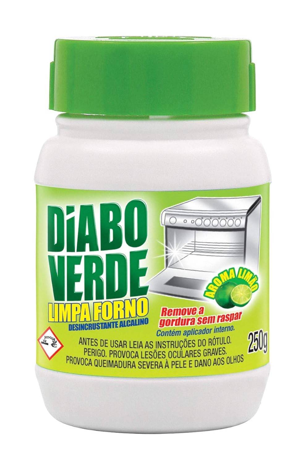 Limpa Forno DIABO VERDE com Fragrância de Limão 250g - Potente e Ecológico