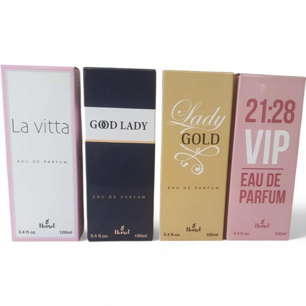 Kit 4 Perfumes Femininos 100ml: Luxo e Economia!