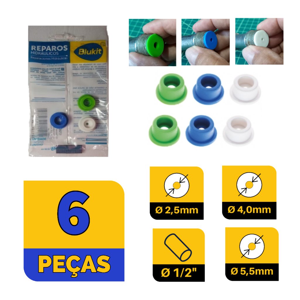 Economize Água: Kit 6 Redutores Blukit Universal