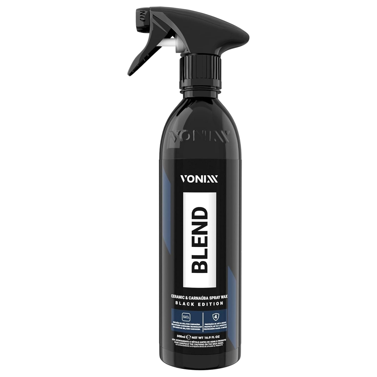 Vonix Blend Ceramic & Carnaúba Spray Wax Black Edition: Brilho e Proteção Duradoura para Pinturas Escuras