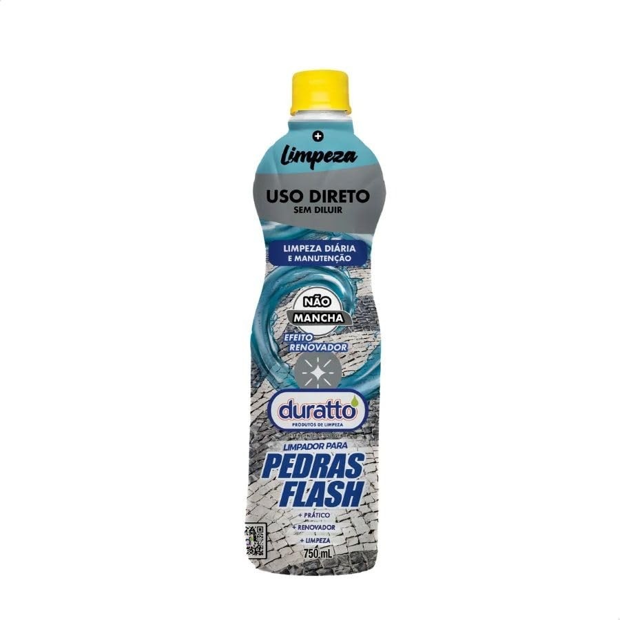 Duratto Limpador para Pedras Flash 750ml - Efeito Renovador, Uso Direto, Ideal para Limpeza Diária e Manutenção de Superfícies de Pedra