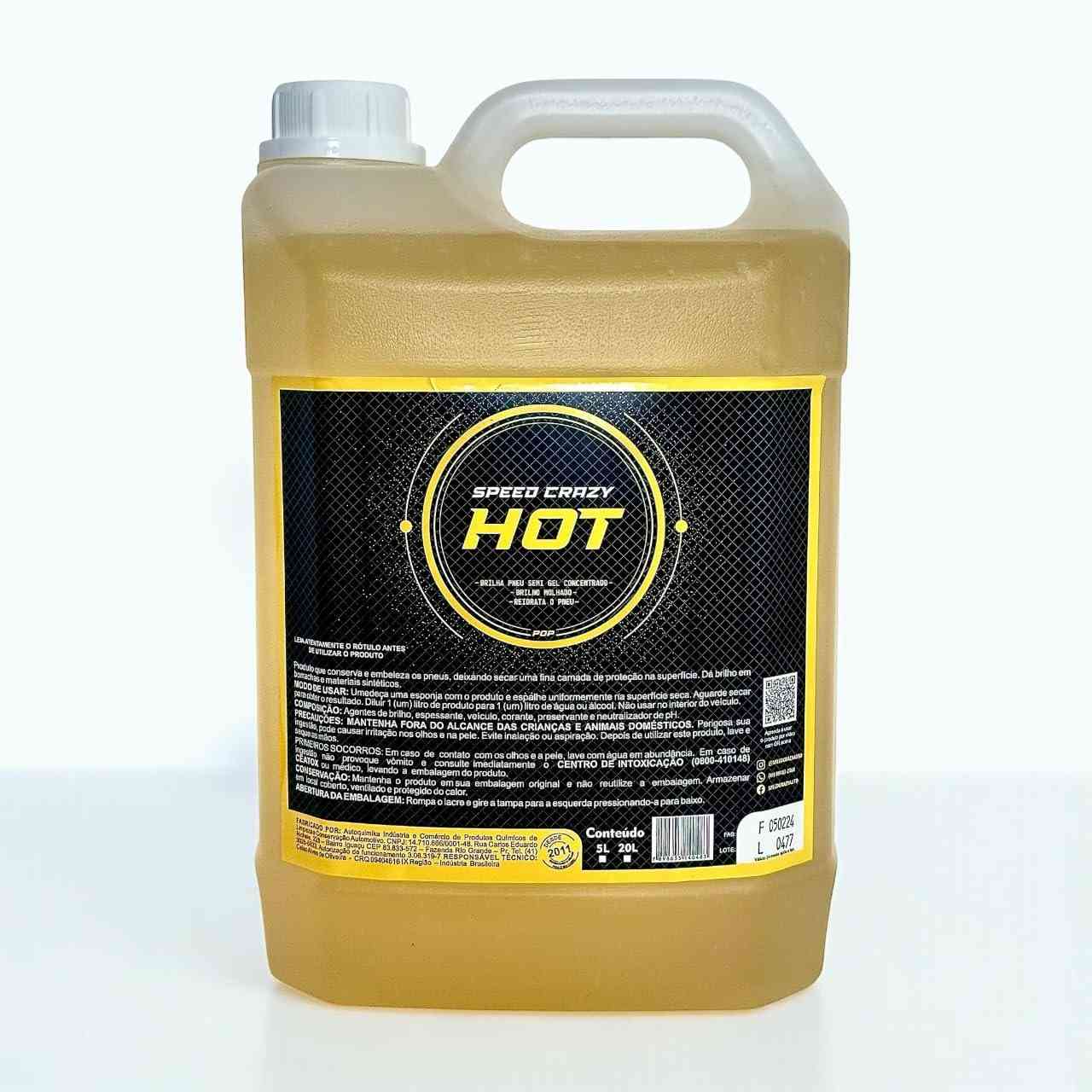 Pretinho Forte Concentrado Hot 5L: Brilho Efeito Molhado e Proteção Duradoura para seu Veículo