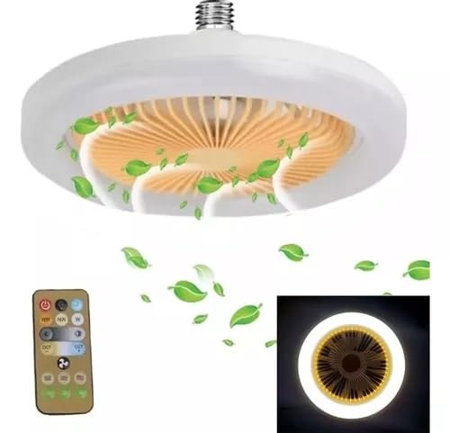 Ventilador de Teto Silencioso com LED e Controle Remoto | Moderno e Eficiente