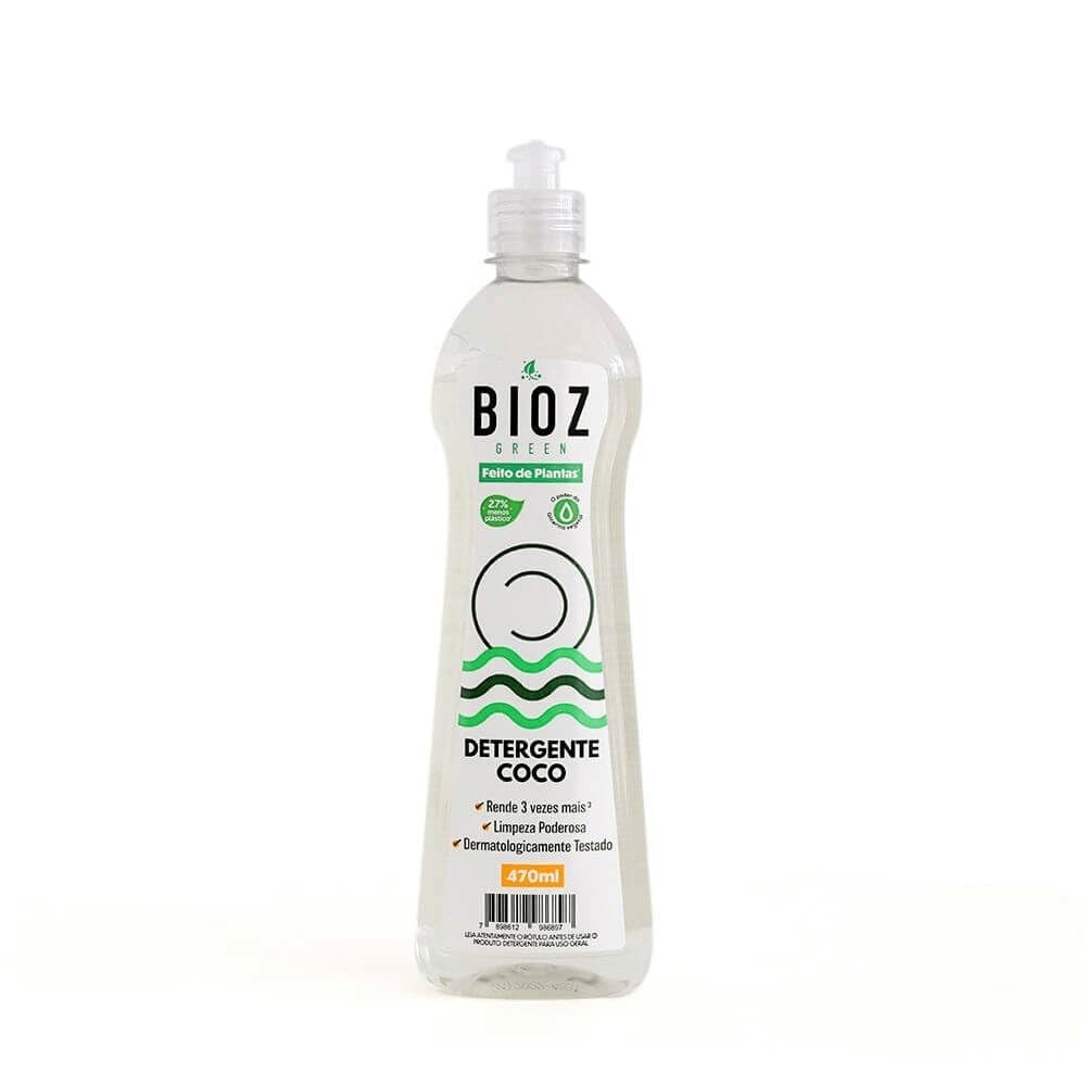 Detergente Coco Bioz 470ml - Limpeza Eficiente e Suave para as Mãos