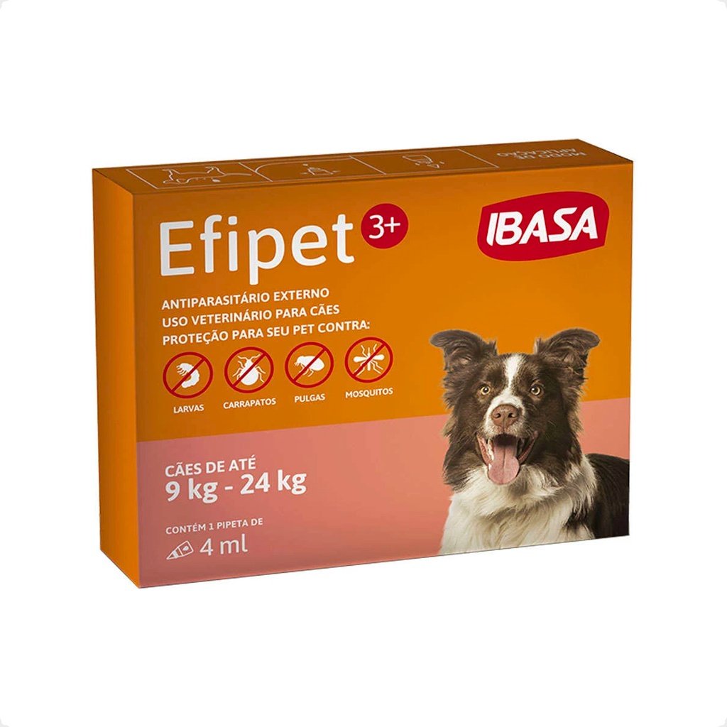 Efipet 3+: Proteja Seu Cão Contra Pulgas e Carrapatos
