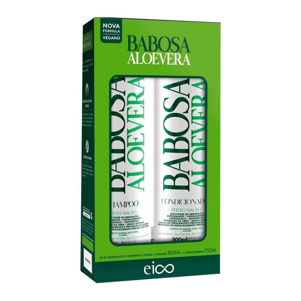 Eico Babosa e Aloe Vera: Kit Shampoo + Condicionador