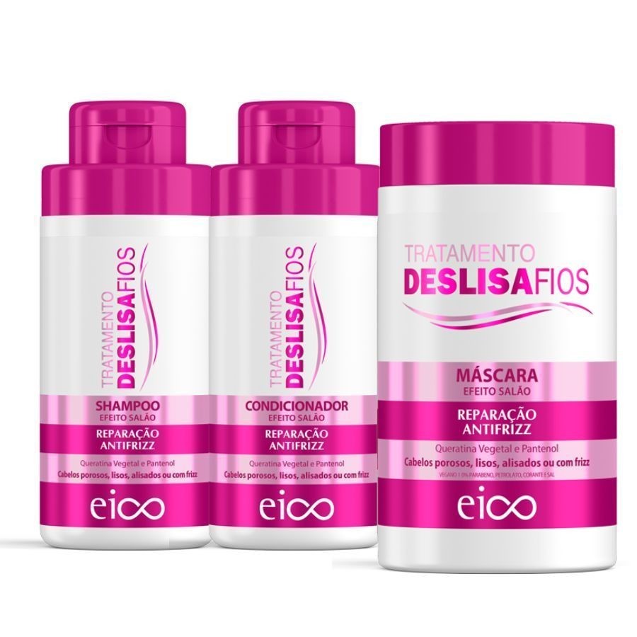 Eico Deslisa Fios: Kit Hidratação e Redução de Volume