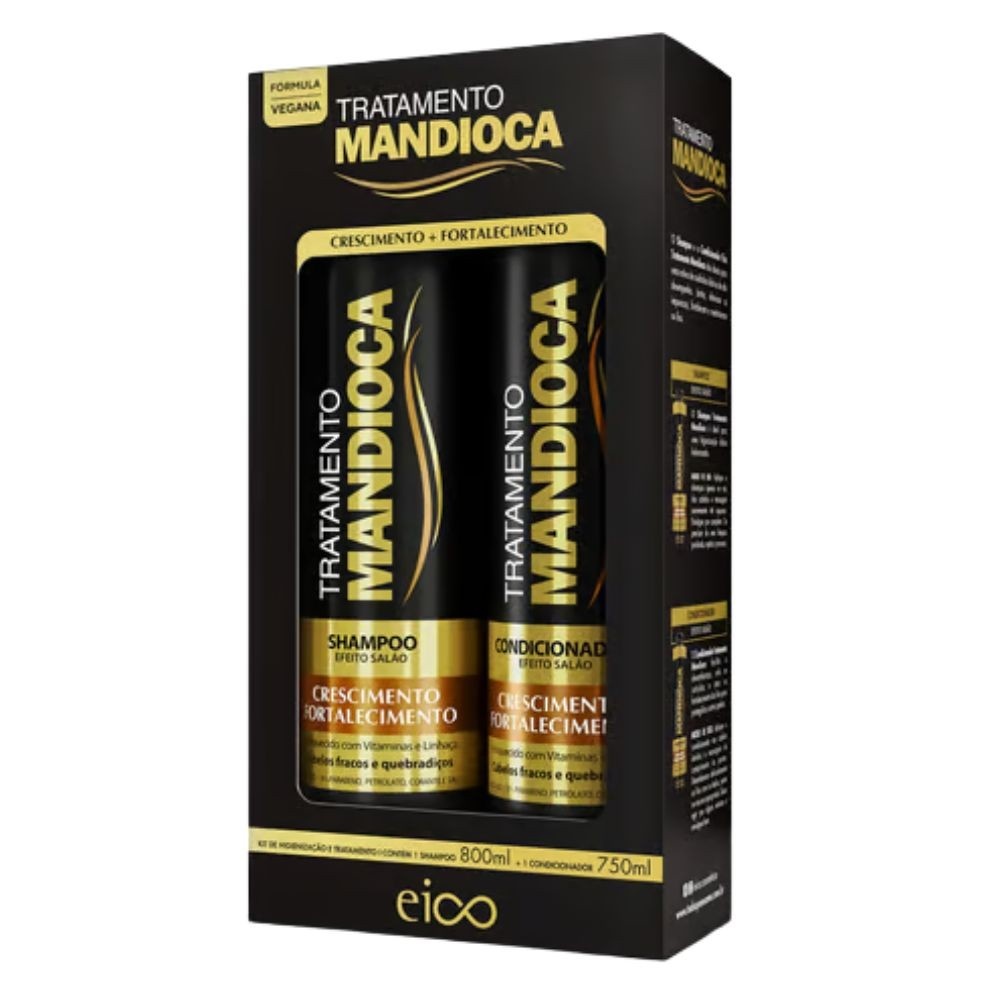 Eico Mandioca: Shampoo e Condicionador Nutritivos