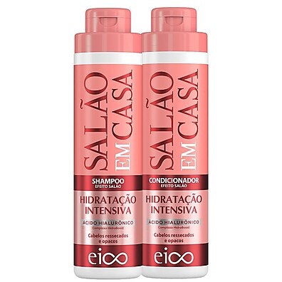 Eico Shampoo e Condicionador Hidratação Intensiva com Ácido Hialurônico 1550ml