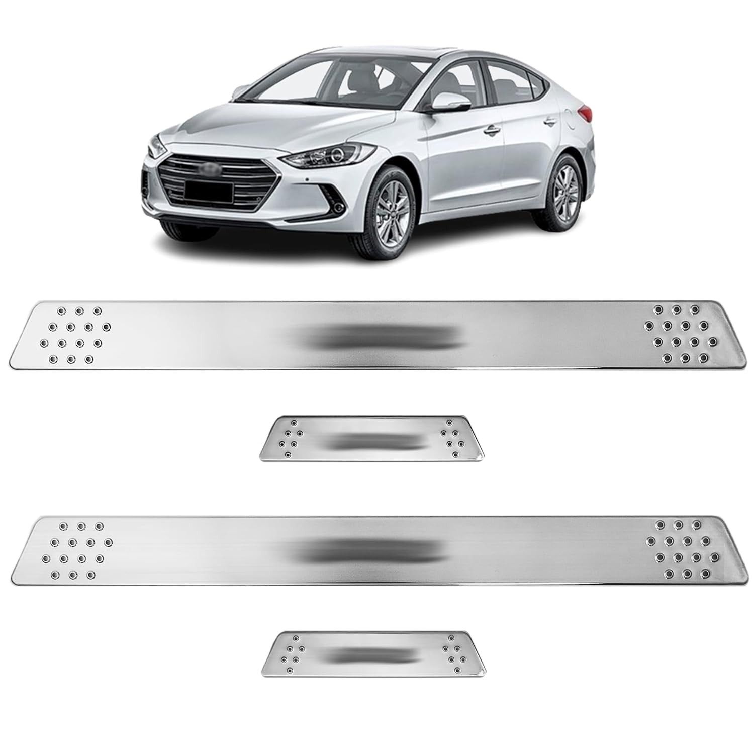 Soleiras Cromadas para Elantra 1998-2020 | Proteção e Estilo com Acabamento Premium