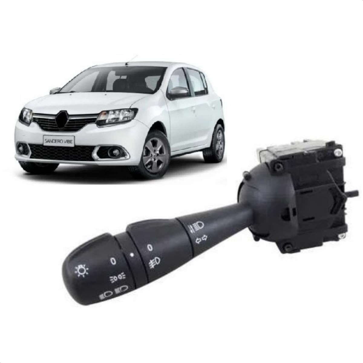 Chave de Seta Completa para Sandero, Logan, Duster e Oroch (2015-2018) com Farol de Milha - ELECTRICWAY