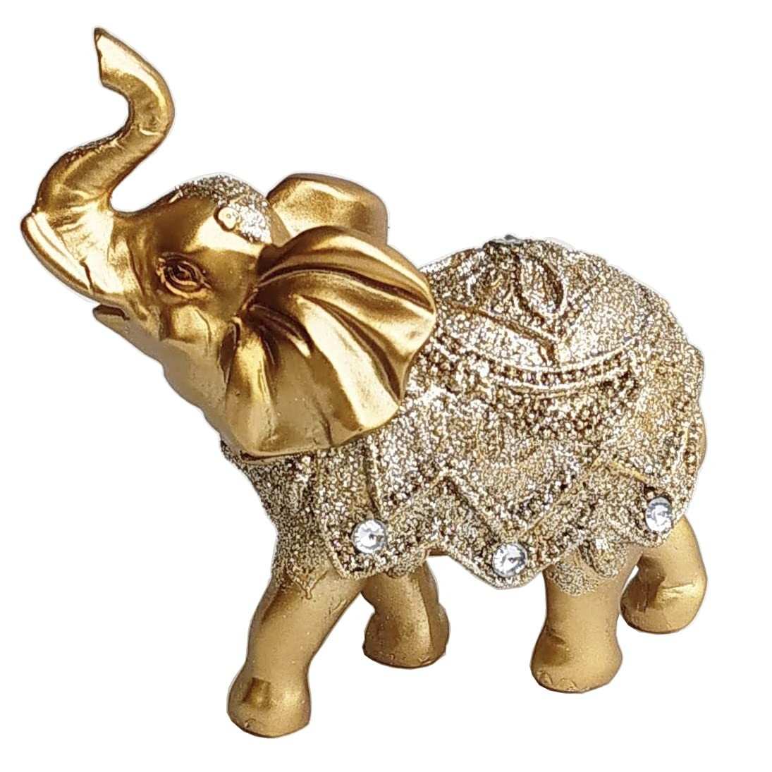 Elefante Decorativo em Resina Indiano - Simbolo de Sabedoria e Sorte (Modelo K100)