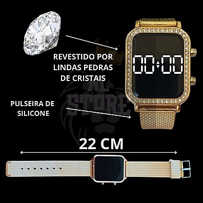 Relógio Feminino Led: Brilho e Elegância!