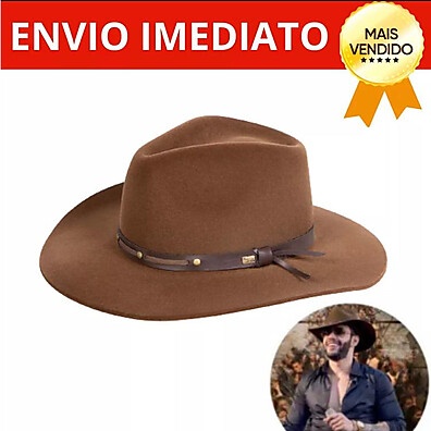 Fedora Marrom Aveludado Premium: Estilo e Elegância