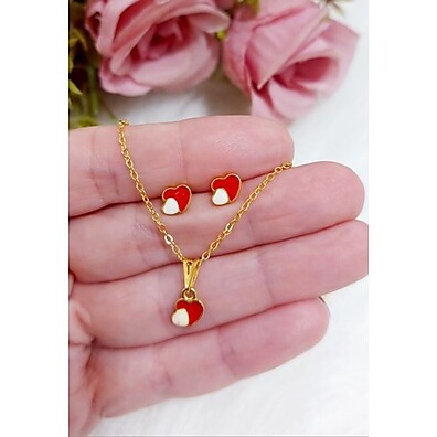 Colar e Brinco Infantil Folheado a Ouro 18k: Magia e Elegância