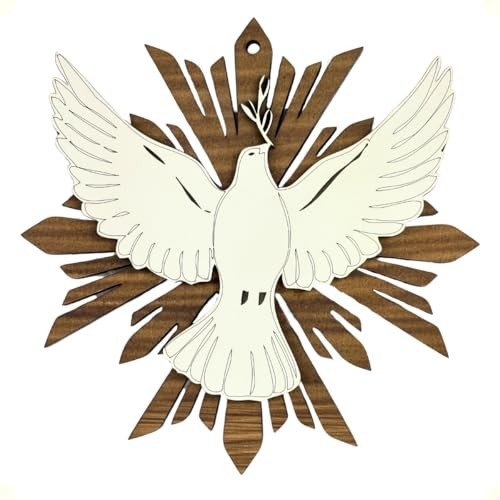 Enfeite Divino Espírito Santo em MDF - Decoração Espiritual Elegante