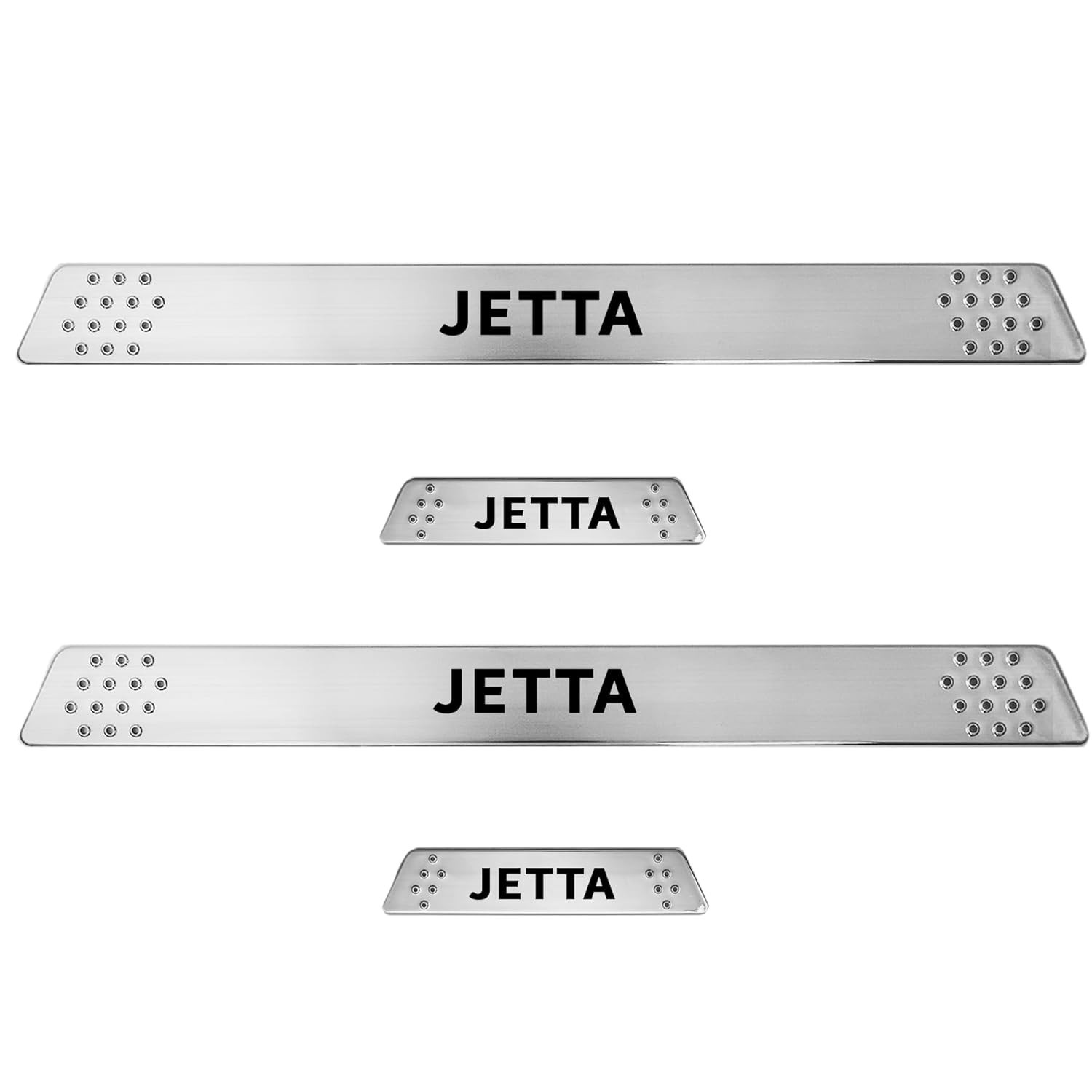 Soleiras Cromadas para Jetta 2007-2023 | Proteção Elegante com Anti-derrapante