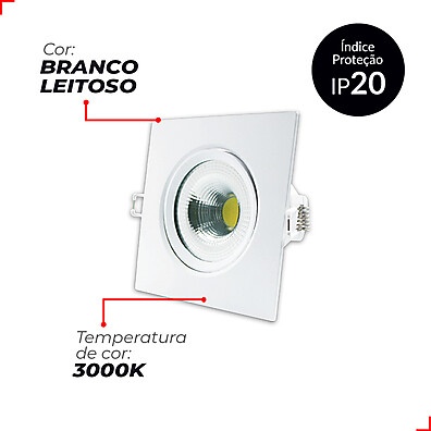 Spot LED Embutir 5W: Iluminação Quente e Elegante