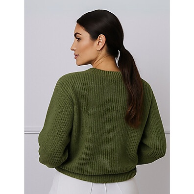 Blusa Cropped Tricô Lã Inverno Elegante