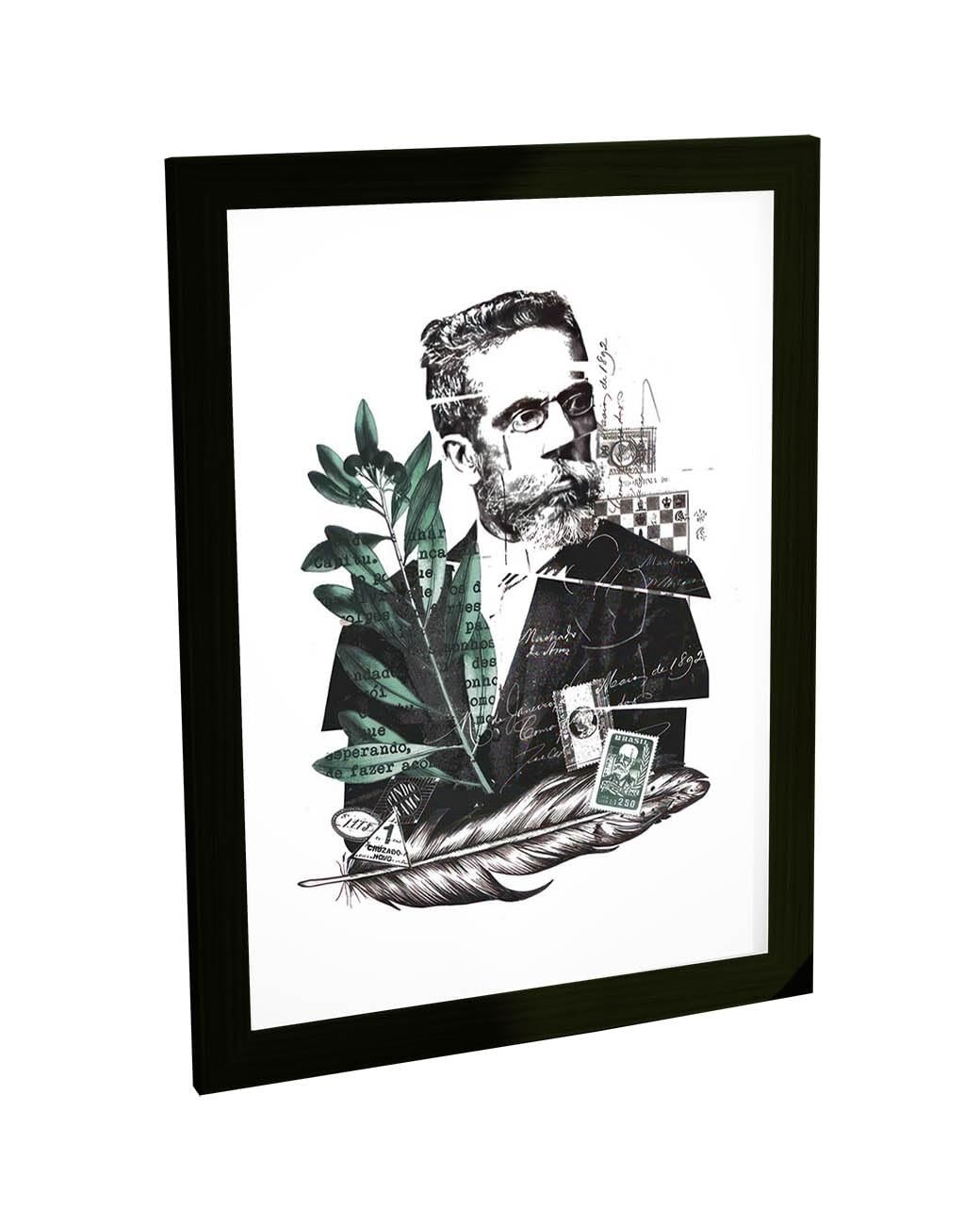 Quadro Decorativo Machado de Assis - Moldura Elegante para Amantes da Literatura