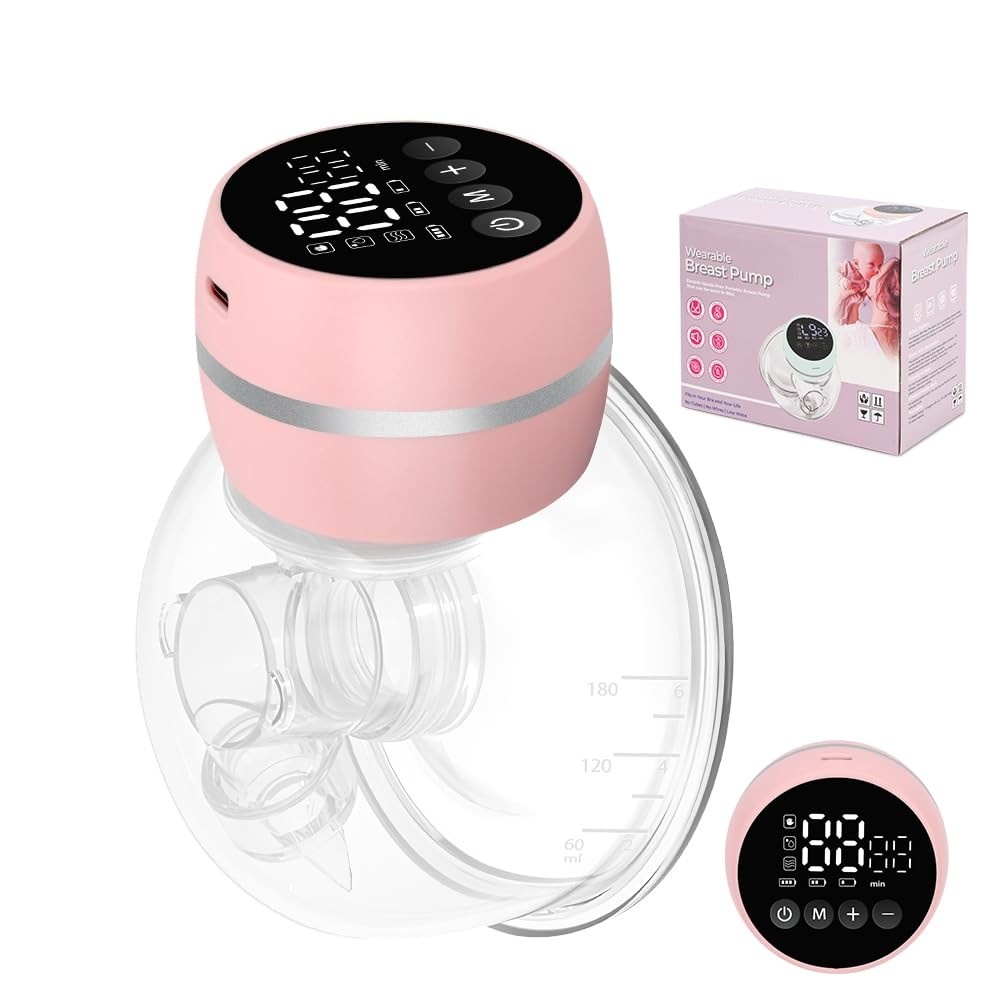 Bomba Extratora de Leite Rosa Elétrica - Mãos Livres com Tecnologia Silenciosa