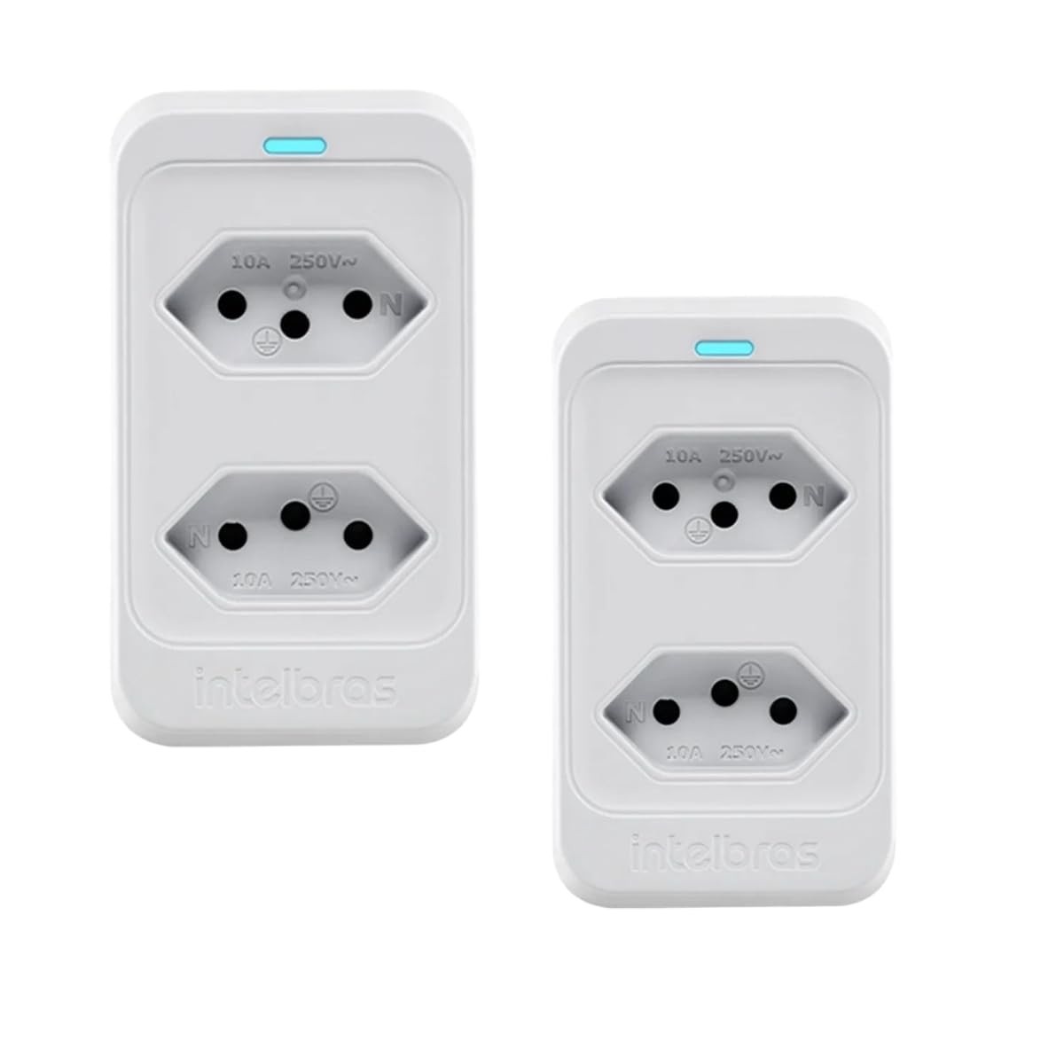 Kit 2 Protetores Elétricos Intelbras EPS302: Segurança e Dupla Tomada para Seus Aparelhos