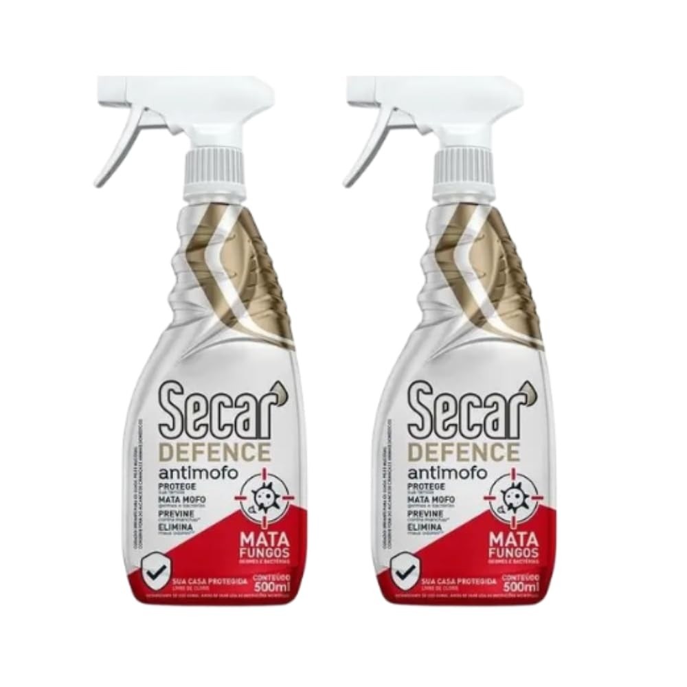 Antimofo Spray 500ml - Elimina Mofo, Fungos e Odores em Tecidos, Paredes e Couro