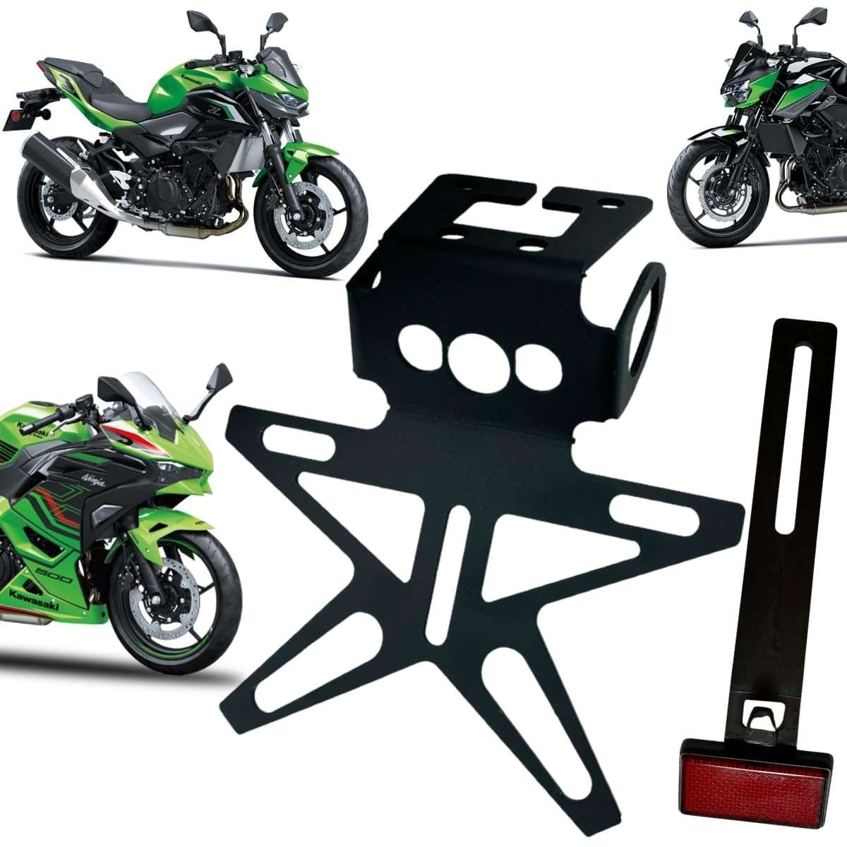 Eliminador de Rabeta Esportivo MM Parts para Kawasaki Z400, Z500, Ninja 400 e Ninja 500 - Design Fixo em Aço