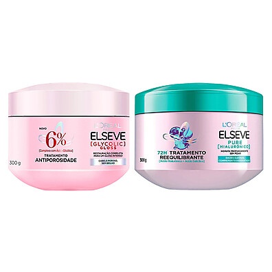 Elseve: Kit Glycolic Gloss + Pure Hialurônico