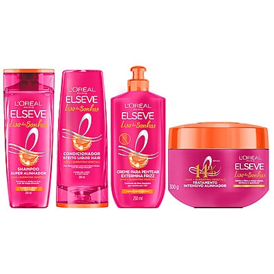 Elseve Liso dos Sonhos: Kit Botox para Cabelos Lisos