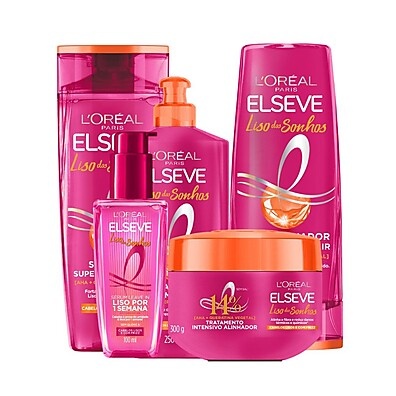 Elseve Liso Dos Sonhos: Kit Completo para Cabelos Lisos