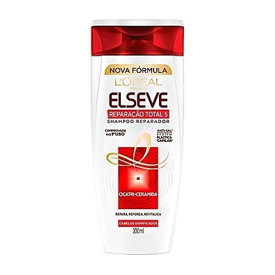 Elseve Shampoo Reparação Total 5 – 200ml de Força para Cabelos Danificados