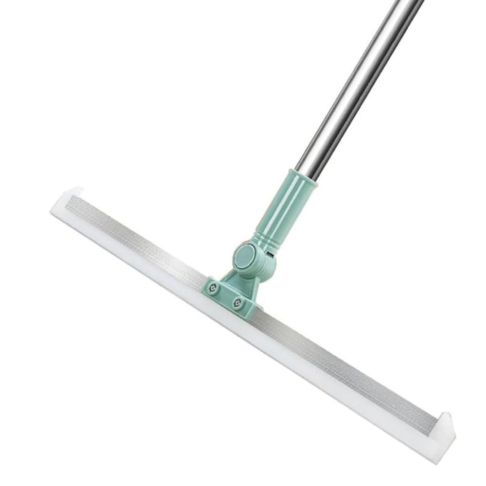Rodo e Vassoura Mágica 2 em 1 com Raspador de Silicone Giratório 180° - Limpeza Inteligente para Vidros e Pisos