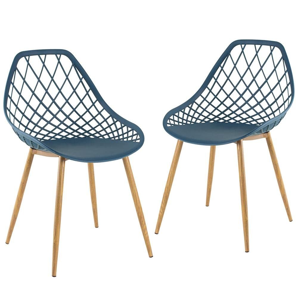 Cadeiras Clarice Cloe em Polipropileno e Metal - Kit com 2 Unidades | Design Moderno para Sala de Jantar, Cozinha, Varanda e Cafeteria