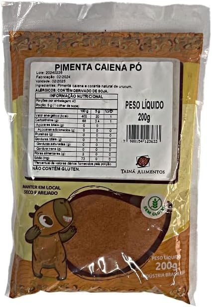 Pimenta Caiena em Pó Tainá Alimentos 200g