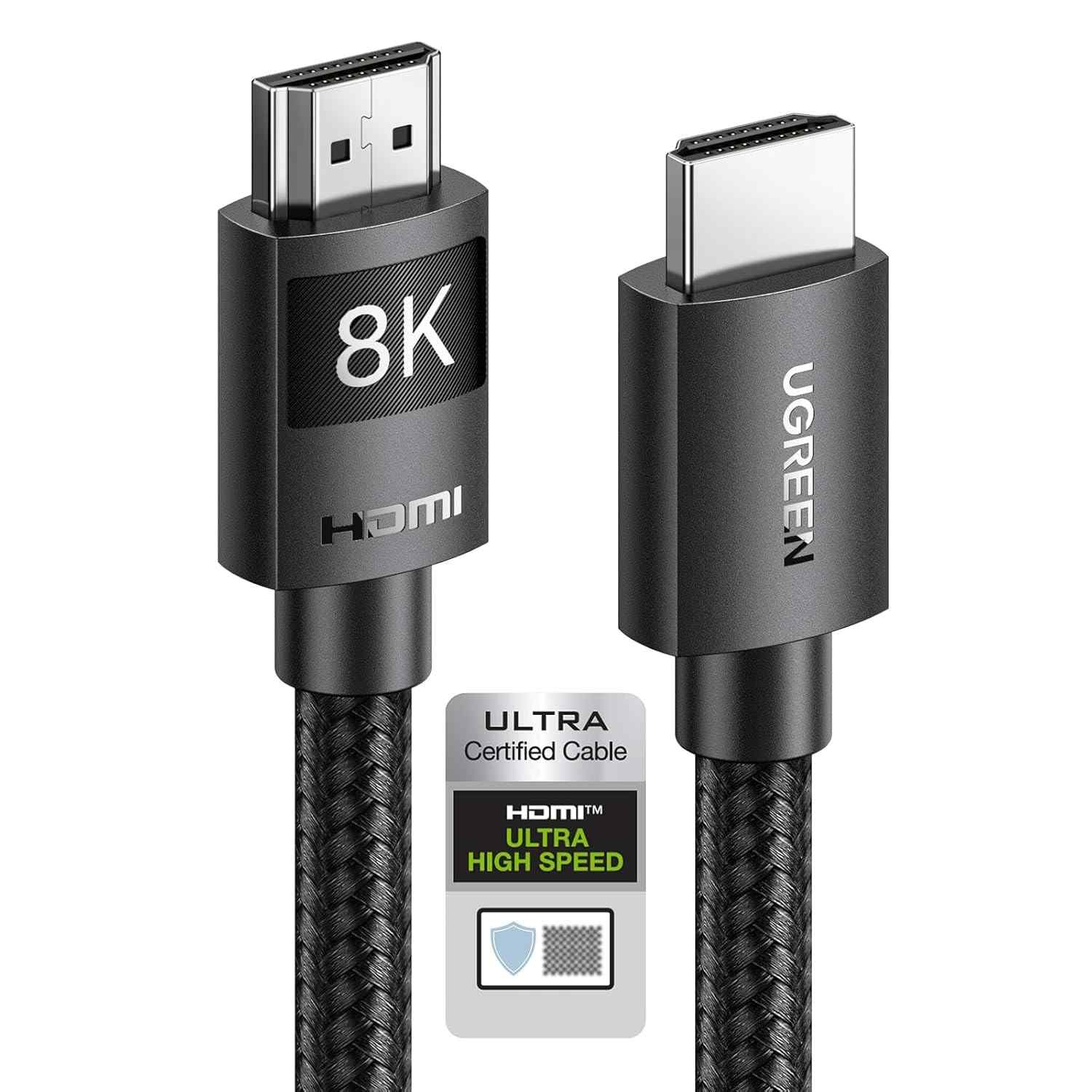 Cabo HDMI 2.1 UGREEN 8K 48Gbps: Imersão Total em Jogos e Filmes!