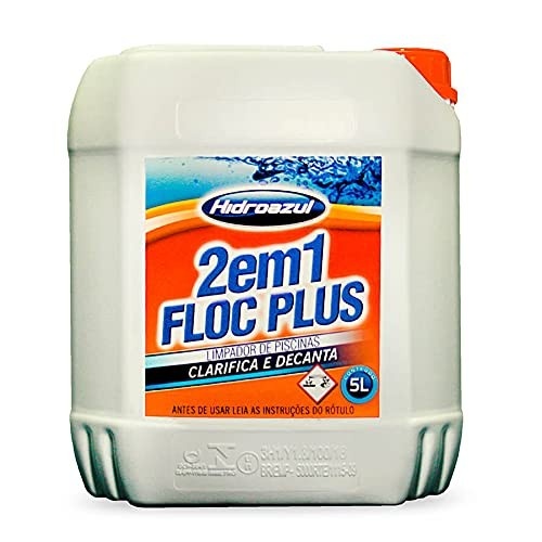 Clarificante 2 em 1 Floc Plus Hidroazul 5L - Tratamento Completo para Piscinas
