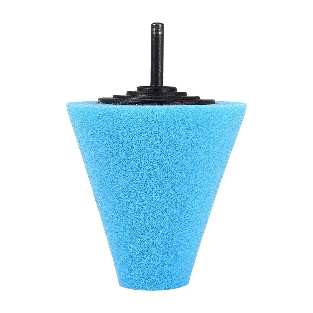 Almofada de Polimento em Forma de Cone para Rodas de Carro – Espuma Reutilizável com Furadeira