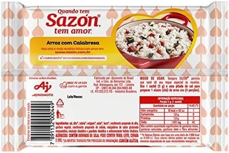 TEMPERO EM PÓ SAZÓN® PARA ARROZ 60G